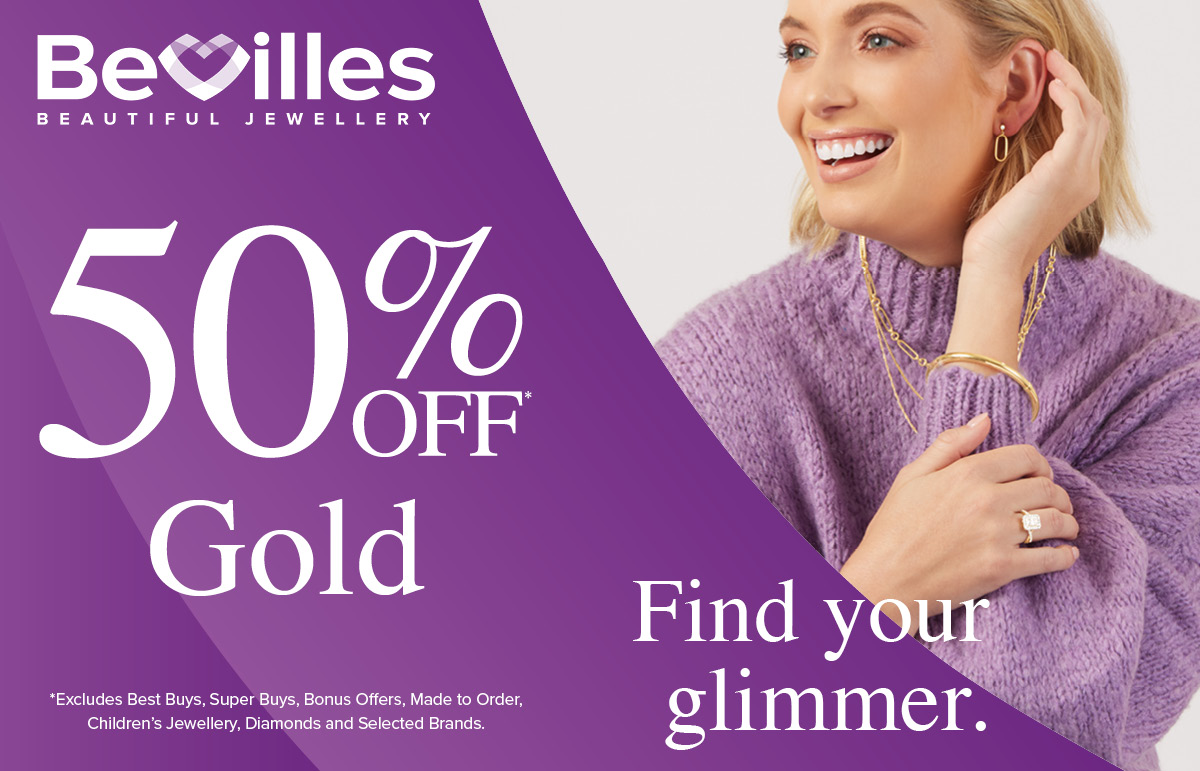 50% off Gold Jewellery at Bevilles