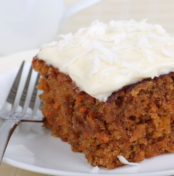Carrot & Rhubarb Cake with Orange Cream Cheese Frosting